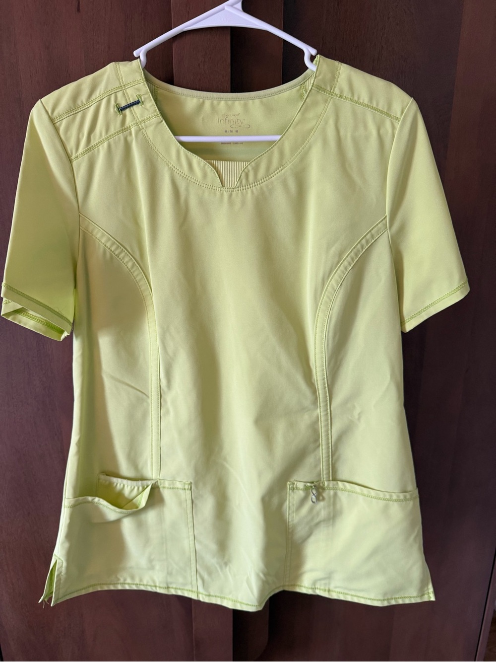 Infinity Women's Short Sleeve Scrub Top in Lime
